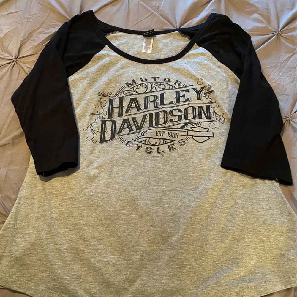 Harley Davidson 3/4 length shirt
